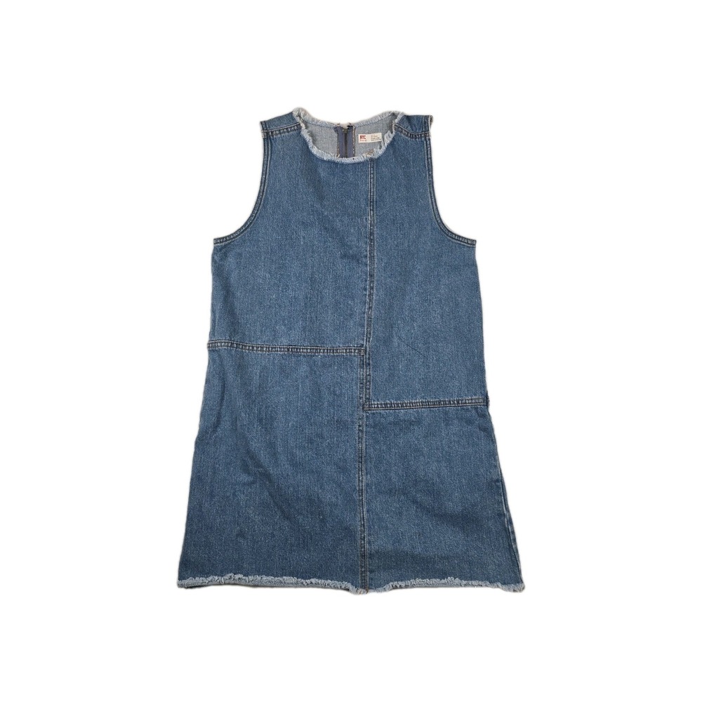NYC Trends Denim‎ Dress Women's Size Medium Sleeveless Raw Hem